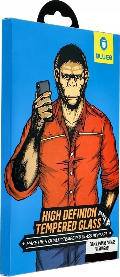 Blueo Szkło Hartowane 5D Mr. Monkey Glass - Apple iPhone 14 Plus czarny (Strong HD)