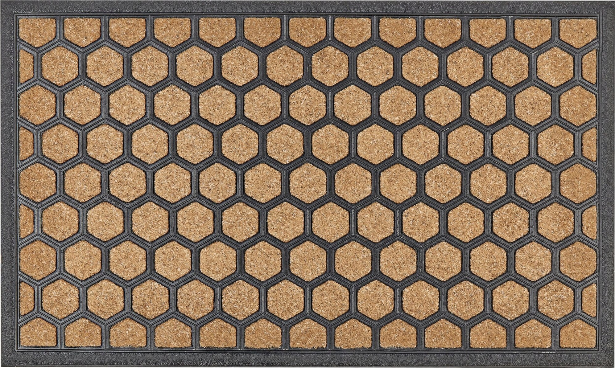 Beliani Wycieraczka 45 x 75 cm naturalna z czarnym TANDYKUL