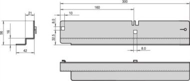 SCHROFF Szyna prowadząca SCHROFF Labrack, 40 kg, 1 para