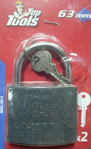 Top Tools Kłódka żeliwna 60mm 2 klucze 90U303