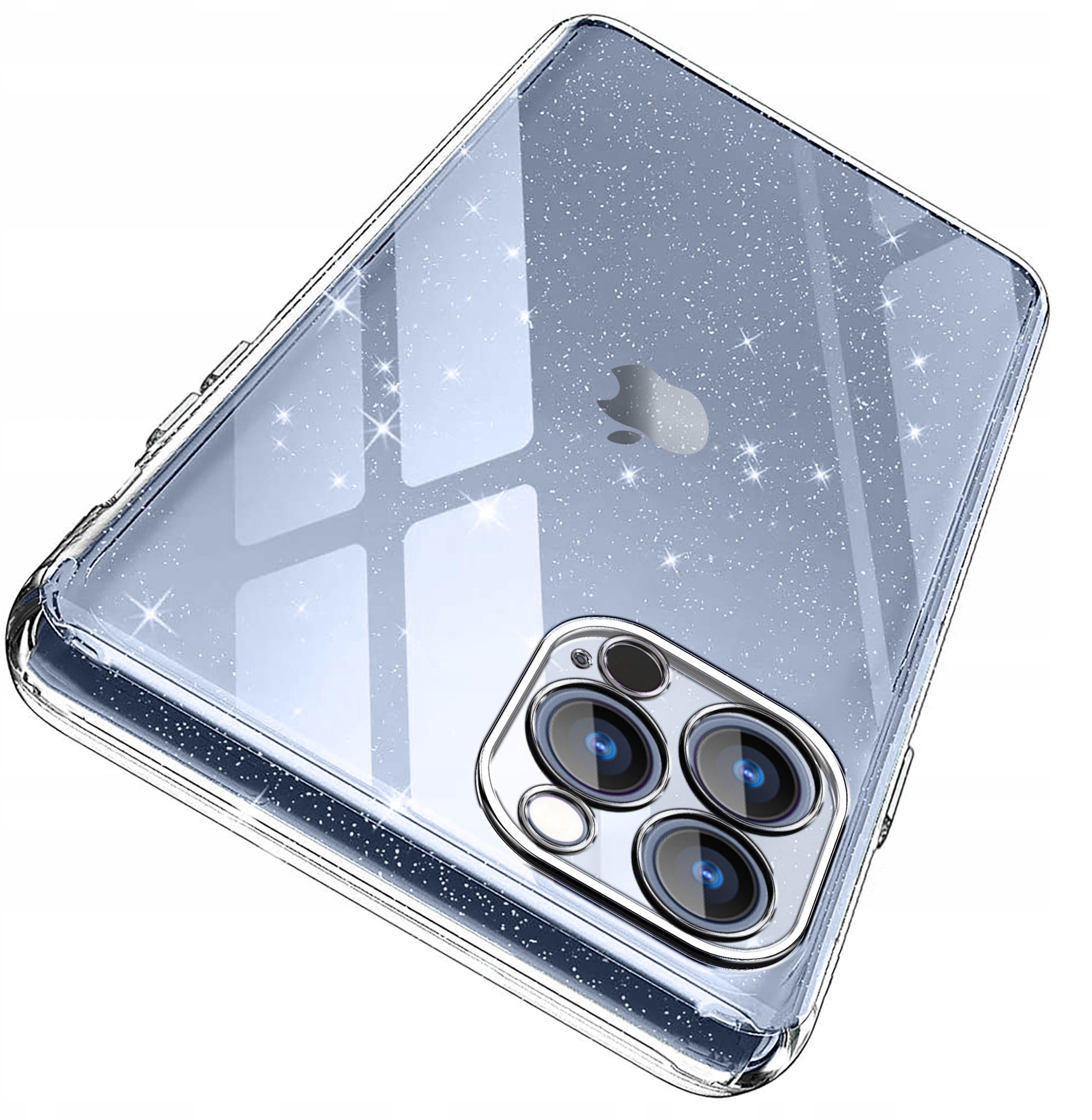 Etui do iPhone 15 Pro Max SILICONE BROKAT CASE PLECKI + SZKŁO OCHRONNE 9H