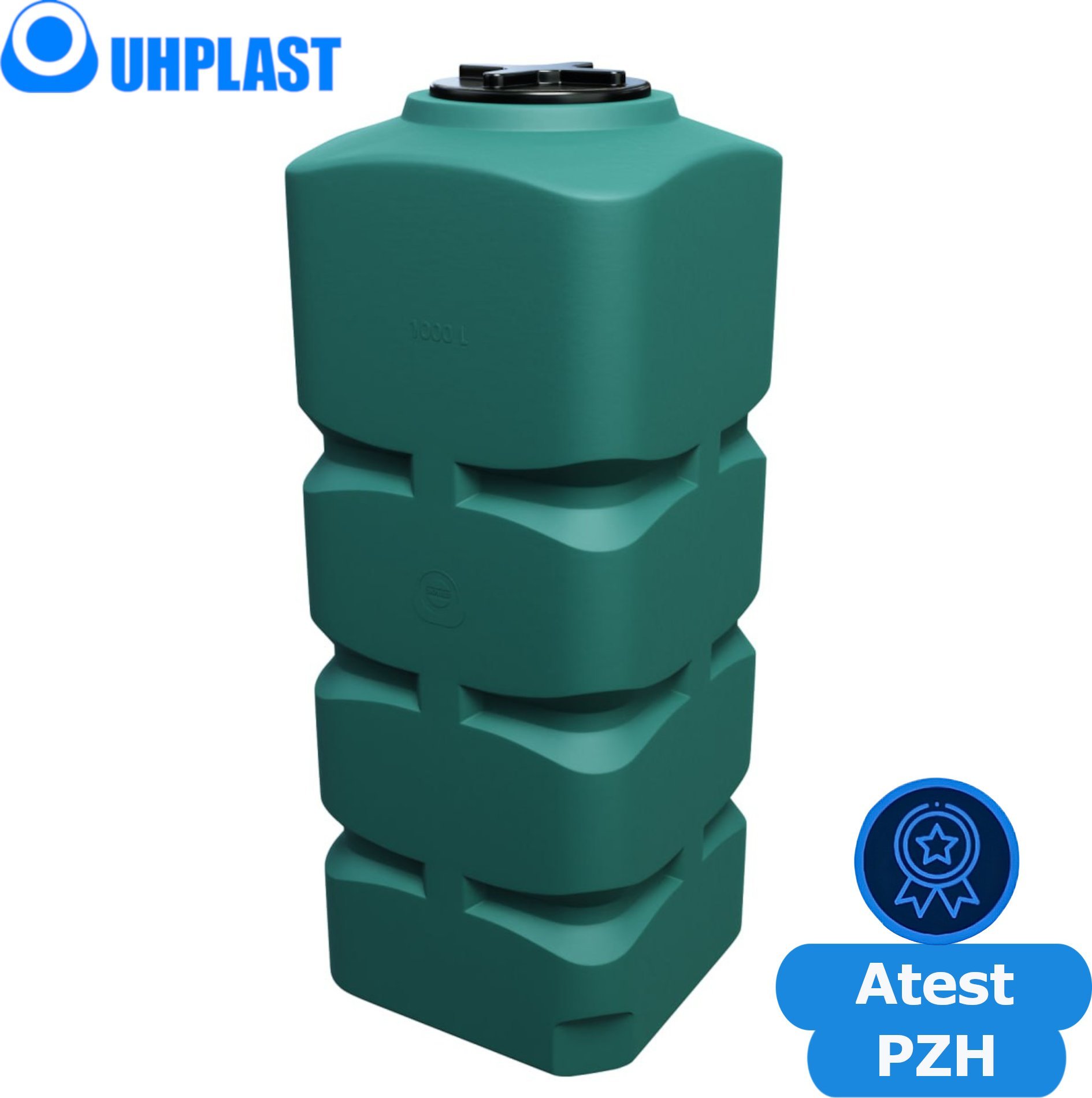 UHP Zbiornik na wodę 1000l UHP KUBATON HIGH BK-1000 Ciemnozielony