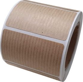 MD Labels etykiety naklejki kraftowe na rolce 50 x 30 mm - 250 szt- gilza 40 mm