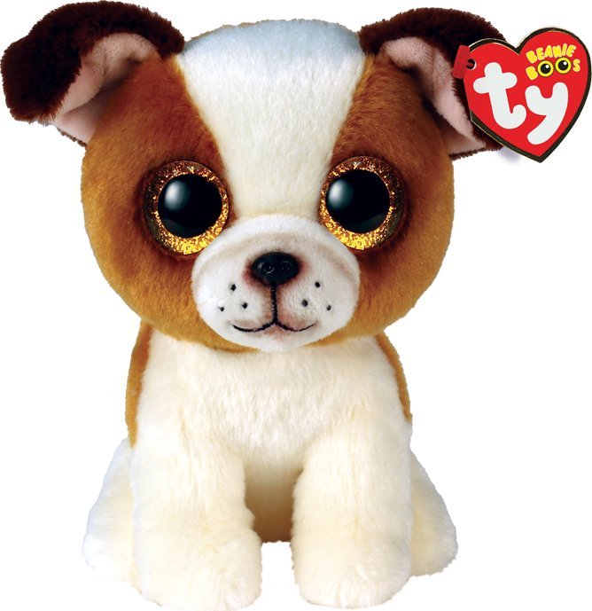 Meteor Maskotka TY Pies Hugo brązowo-biały 15 cm
