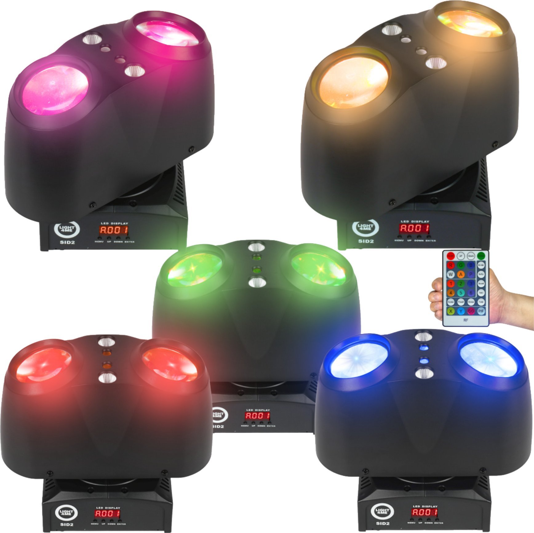 LIGHT4ME SID2 multiefekt świetlny LED 4w1 efekt beam RGBW laser R/G stroboskop