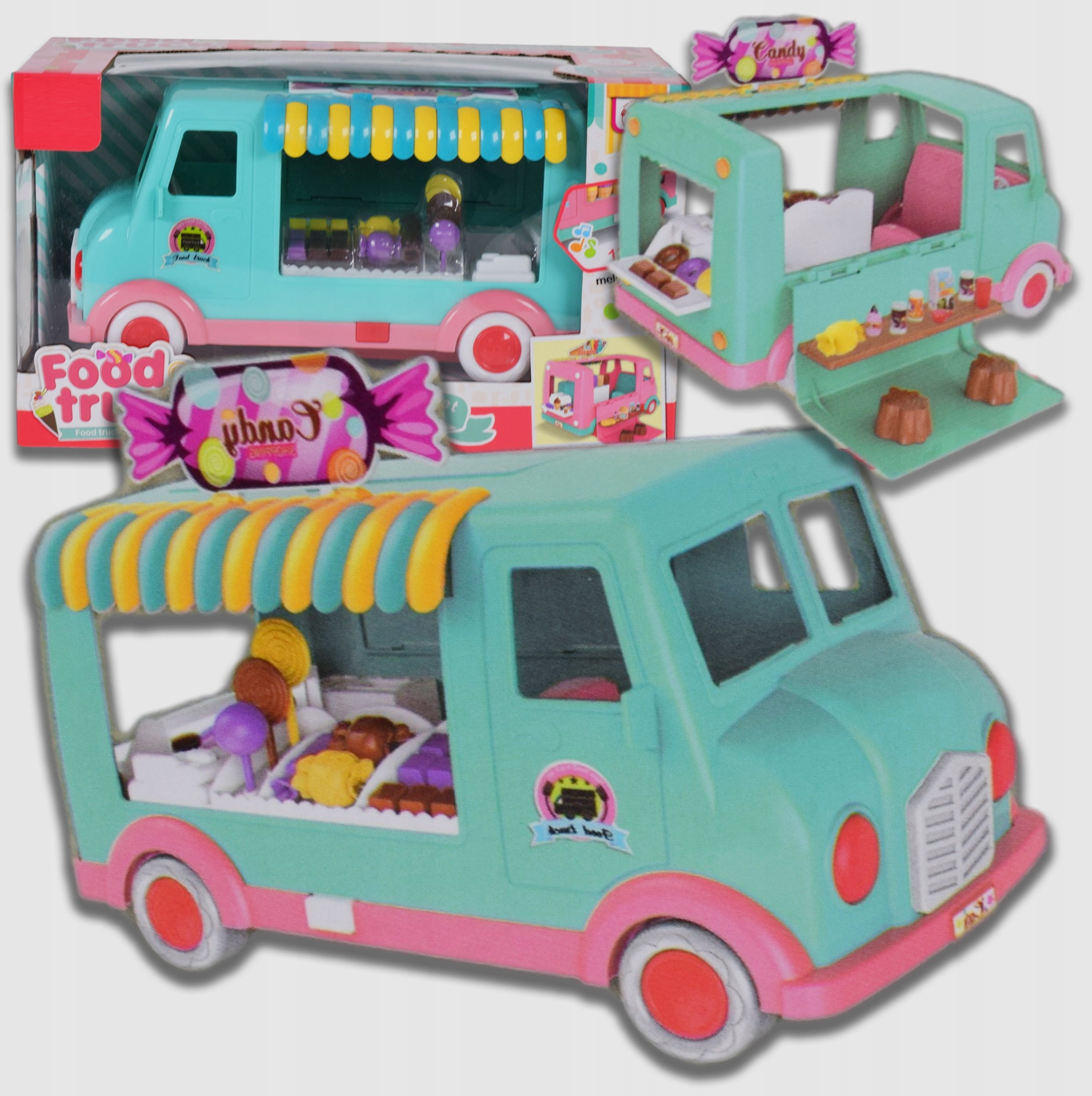 GRAJĄCA KUCHNIA DLA DZIECI AKCESORIA ZABAWKA FOOD TRACK SKLEP DŹWIĘK