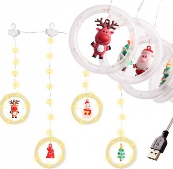 Dekoracja świąteczna kurtyna świetlna