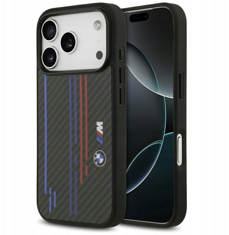 Etui BMW M Kevlar Lines & Logo MagSafe do iPhone 17 Pro czarny