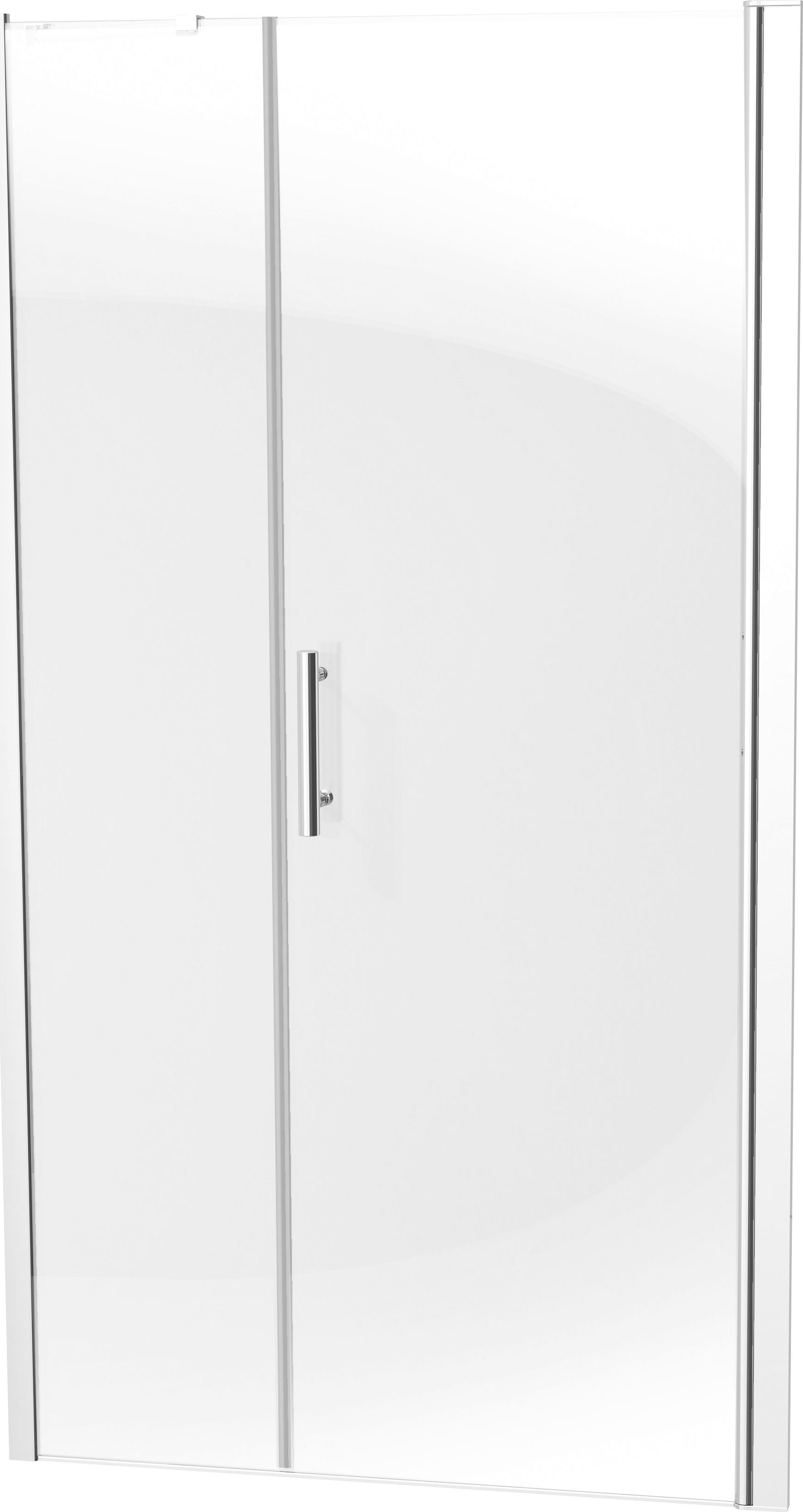 Deante DRZWI WNĘKOWE MOON, UCHYLNE, SZKŁO TRANSPARENTNE Z POWŁOKĄ, PROFIL CHROM, 20+70 CM