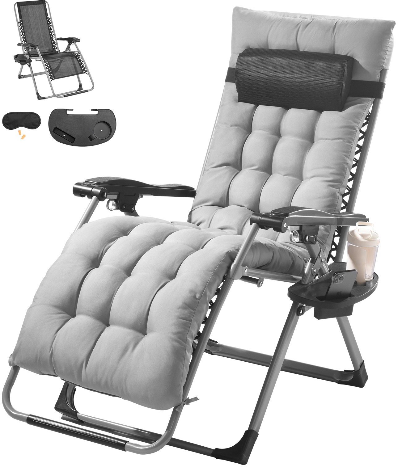 Leżak Wypoczynkowy Szary