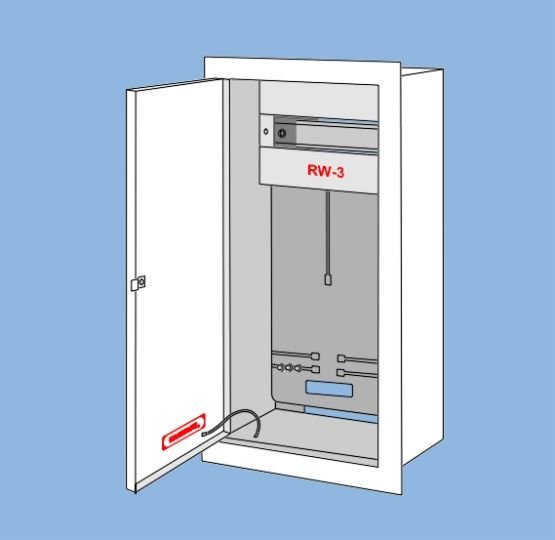Karwasz Rozdzielnica wnękowa 3F biała RW-3