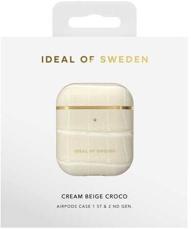 Słuchawki - Ideal of Sweden Etui na słuchawki Atelier AirPods Case Cream Beige