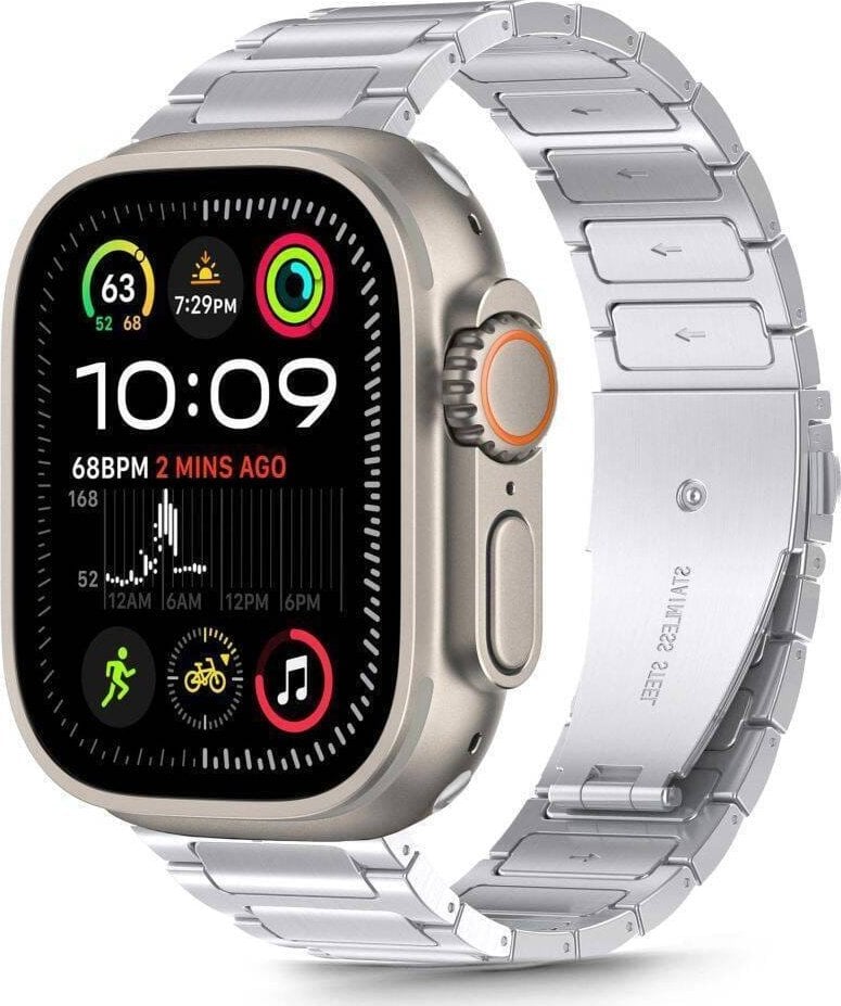 Tech-Protect Pasek do APPLE WATCH 6 / 7 / 8 / 9 / 10 / SE / ULTRA 1 / 2 (44 / 45 / 46 / 49 MM) Tech-Protect Stainless Classic srebrne