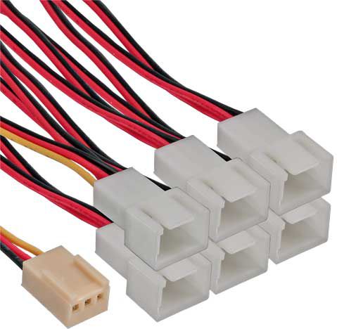 InLine 3-pin - 3-pin x6, 0.15m, Wielokolorowy (33436)