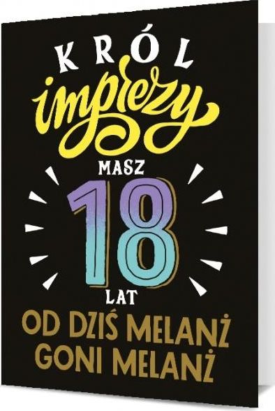 Pan Dragon Karnet B6 18 Urodziny - król imprezy K.B6-1896