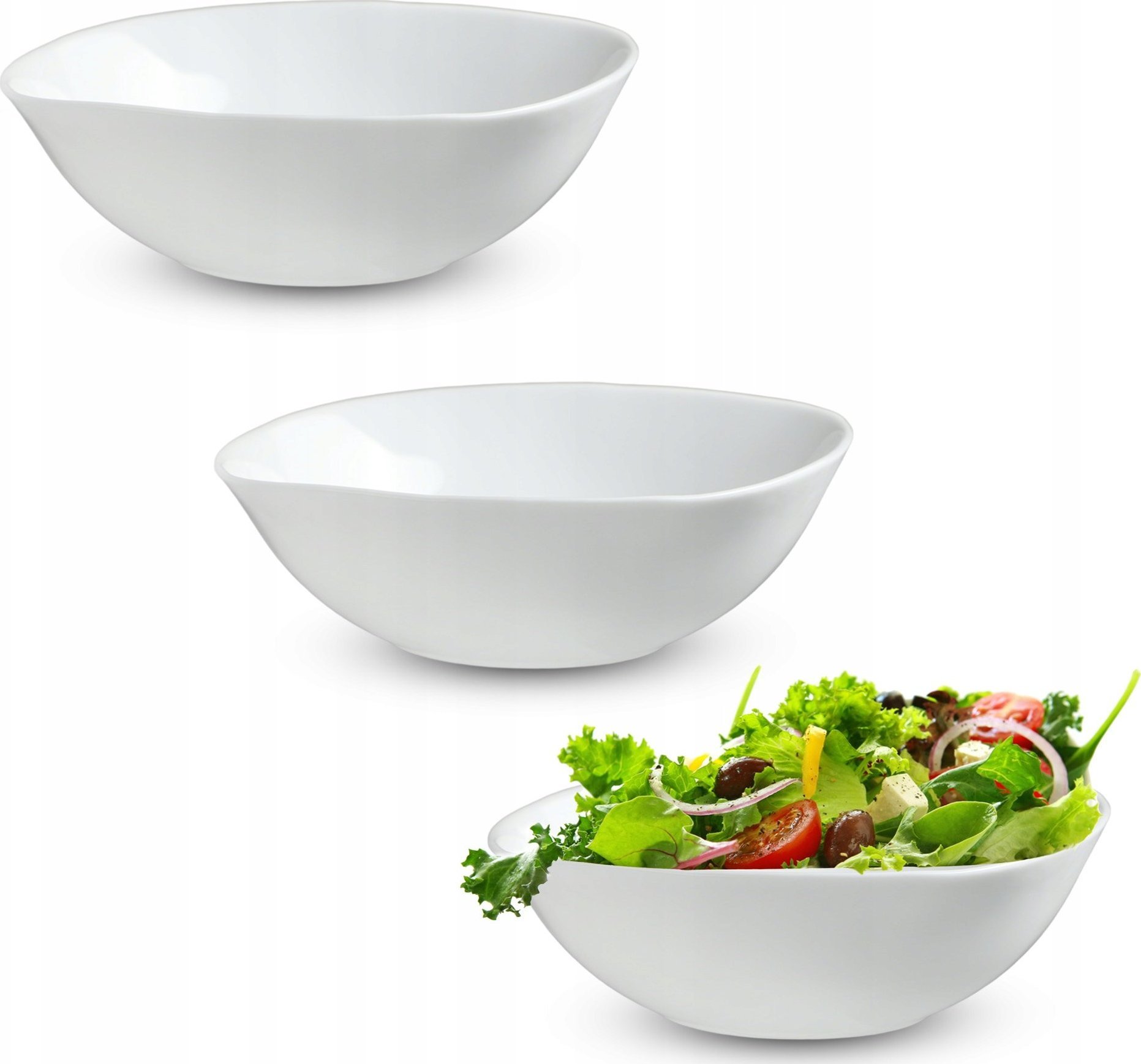 Kadax KADAX Salaterka Miska 16cm Przekąski Biała 3szt