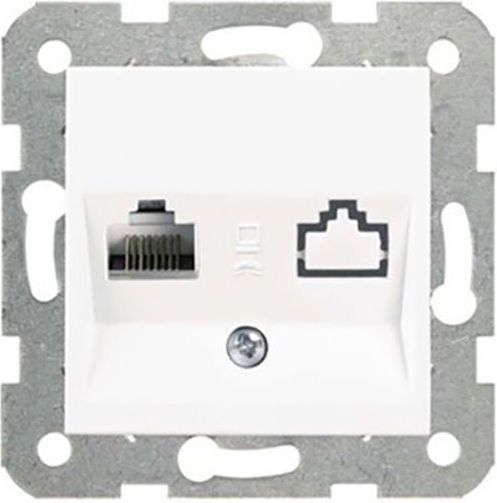 Viko KARRE Gniazdo komputerowe 1xRJ45 kat 6 białe (90963678)