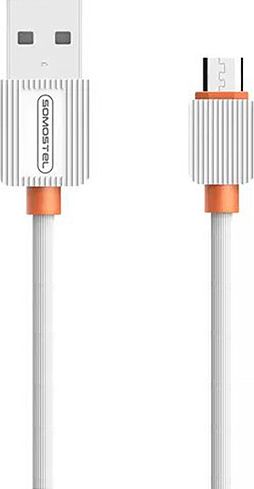 Kabel USB Somostel USB-A - microUSB 1 m Biały (26581)