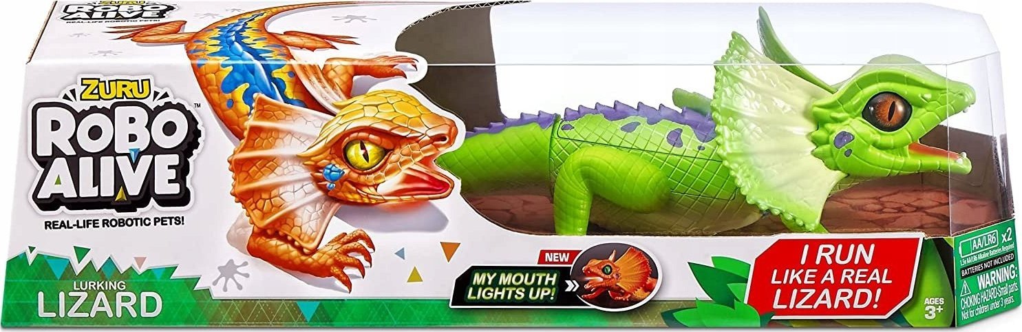Figurka Zuru zuru ROBO ALIVE JASZCZURKA ZIELONA ŚWIECI RUSZAJAC