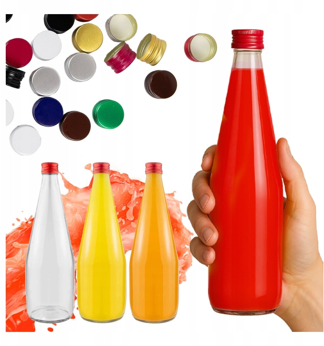 5x Butelka KROPLA 700ML na SOK SOKI SYROP NALEWKE WÓDKĘ BIMBER ALKOHOL