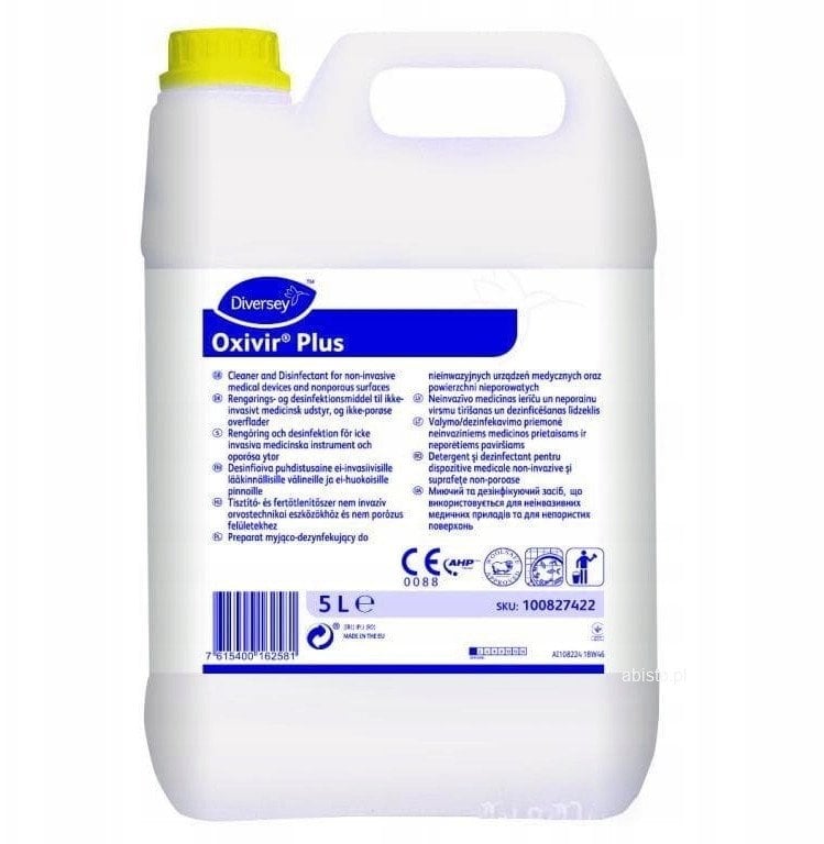 Oxivir Plus - Preparat do dezynfekcji powierzchni oraz nieinwazyjnych urządzeń medycznych - 5 L