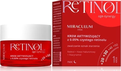 Miraculum Retinol Age-Synergy Krem aktywizujący do twarzy na noc z 0.05% czystego retinolu 50ml