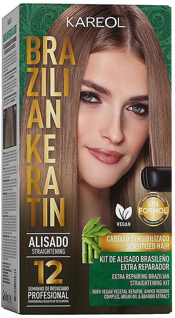 Kareol Brazilian Keratin Zestaw do Prostowania Włosów Delikatnych Naprawczy Wegański