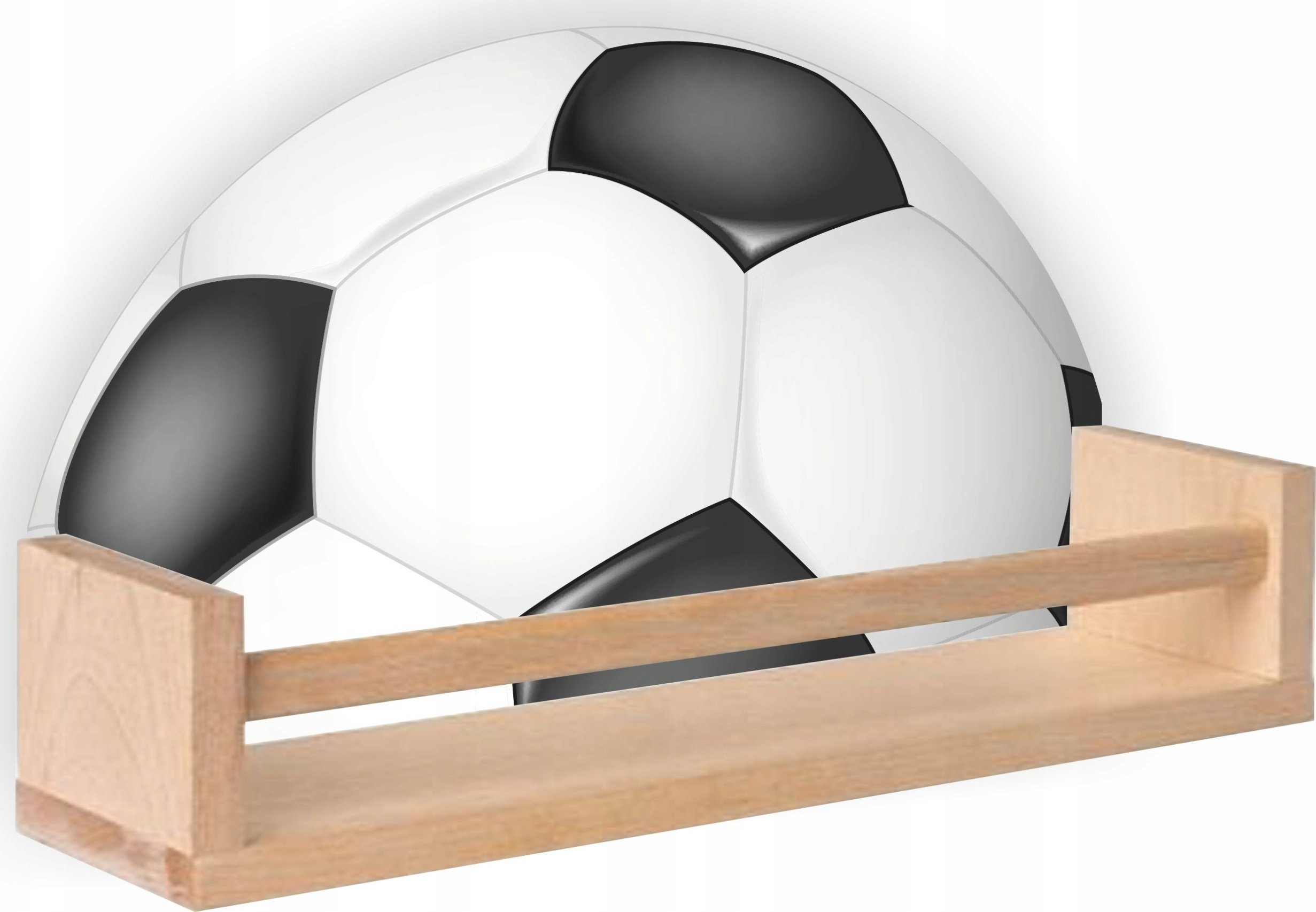 Półka drewniana piłka nożna styl skandynawski