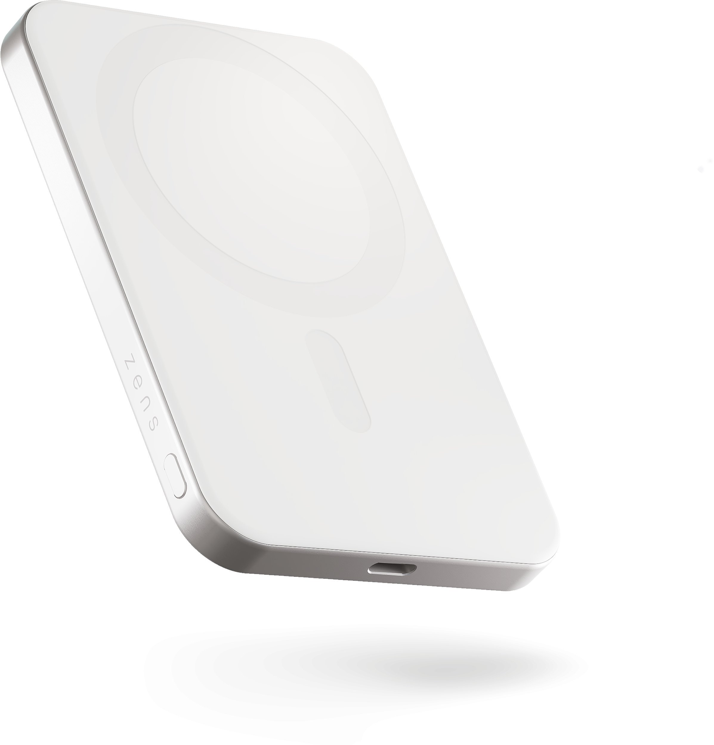 ZENS Pro 1 - Induktive Power Bank - dunn - 5000 mAh - 15 Watt - auf Kabel: USB-C - weiss