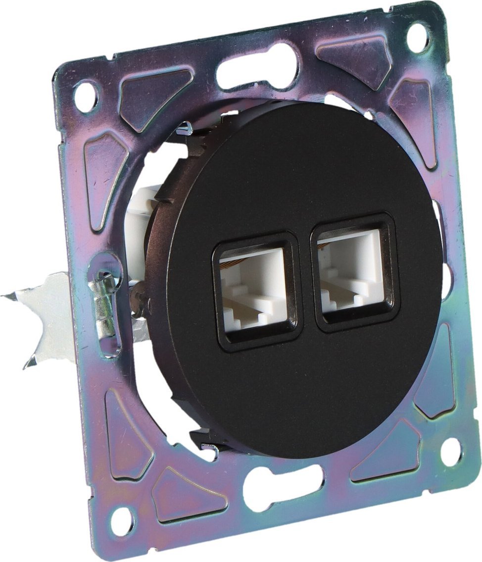 Onnline Gniazdo RJ45/RJ11, czarne, BETA ONNLINE