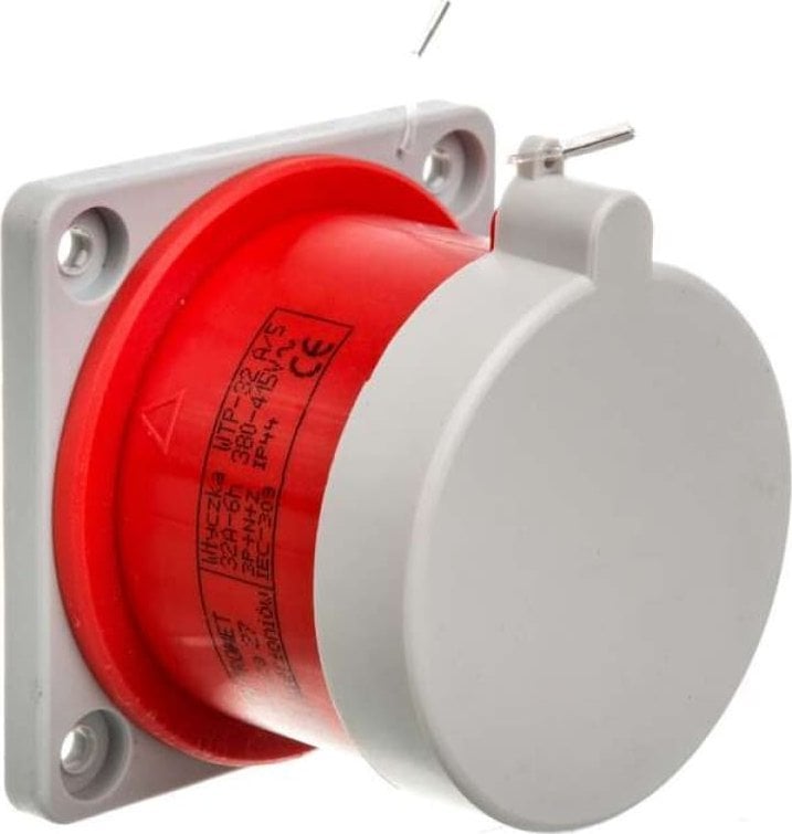Elektromet Wtyczka tablicowa prosta 32A 3P+N+Z 400V czerwona IP44 WTP 32 5 z uszczelką 922037