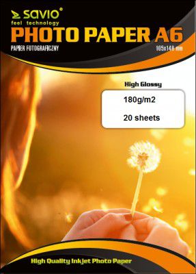 Savio Papier fotograficzny do drukarki A6 (PA01)