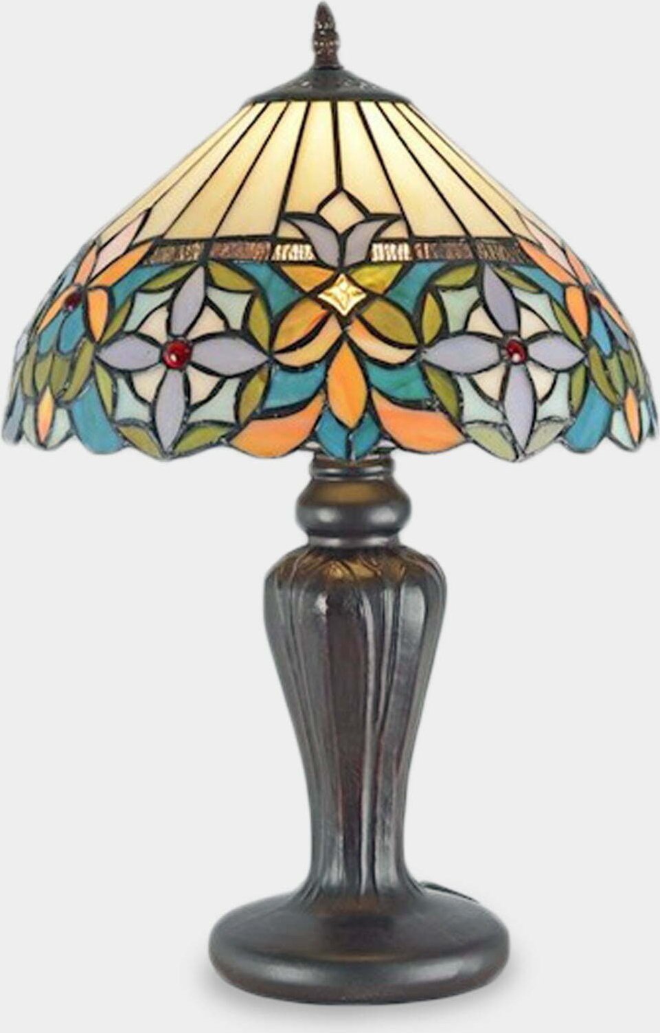 Lampa stołowa rzezbyzbrazu Lampa Witrażowa w Stylu Tiffany Chaber