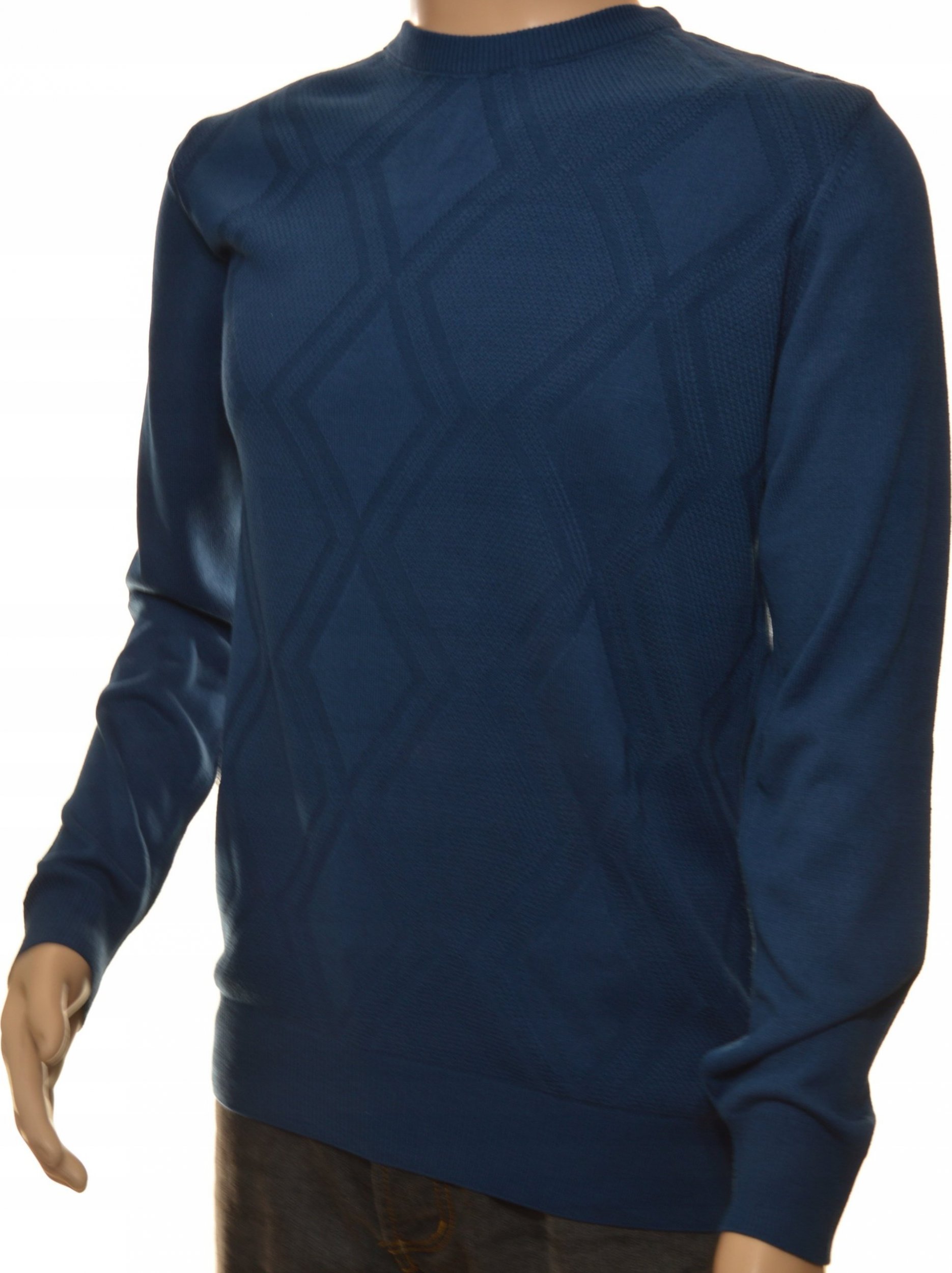 Leccos Sweter sweterek męski granatowy z kaszmirem XL