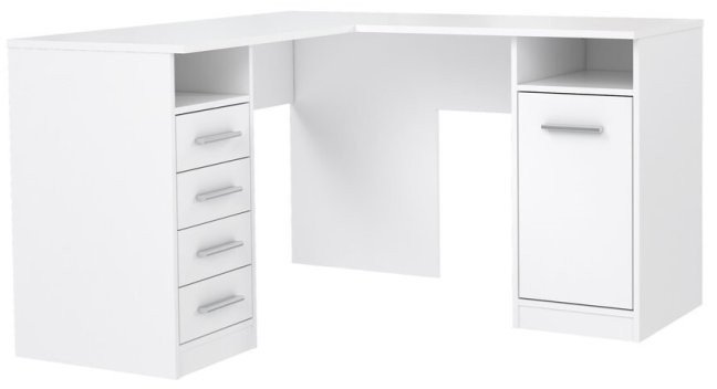 Biurko Gamingowe Narożne Białe Arcalis125