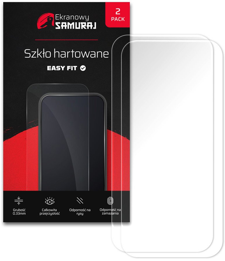Nowe Szkło Hartowane Ekranowy Samuraj do Samsung Galaxy S25 z ramką Easy Fit | 2-Pack