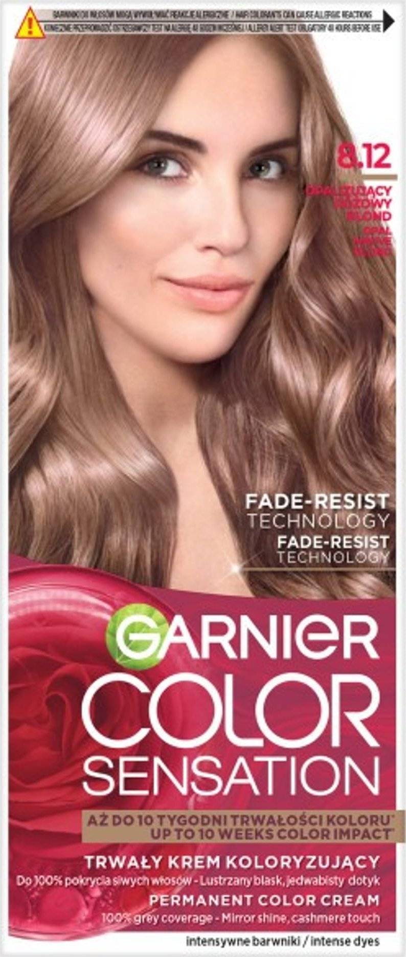Garnier GARNIER Color Sensation Krem koloryzujący nr 8.12 - Opalizujący Różowy Blond 1op.