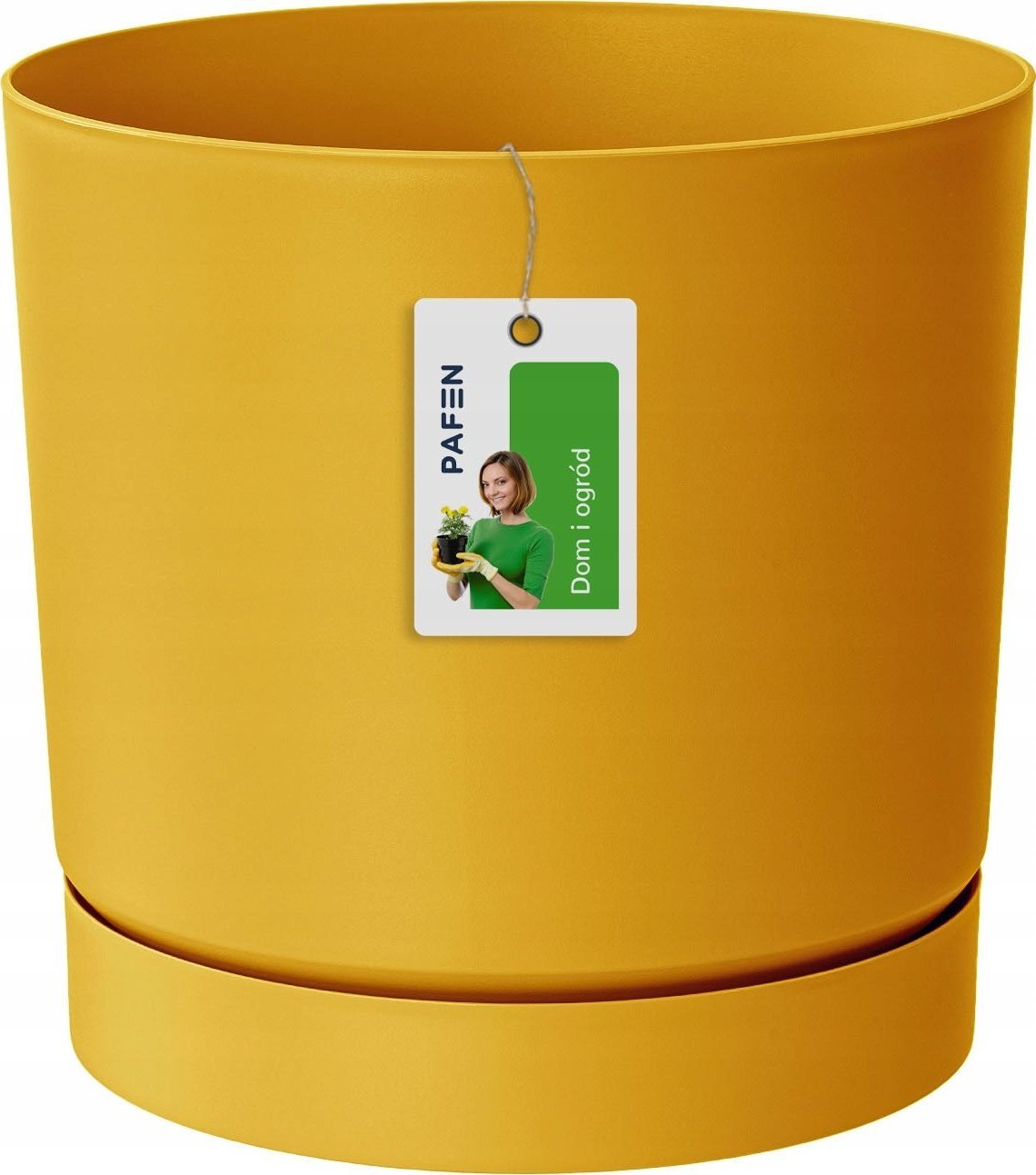 Prosperplast Okrągła doniczka Niska donica TUBO P DPOP240 Żółta