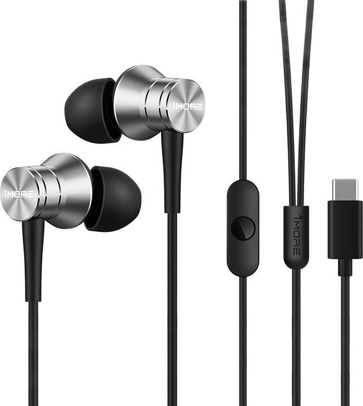 Słuchawki 1More Słuchawki dokanałowe przewodowe 1MORE Piston Fit P10 (srebrne)