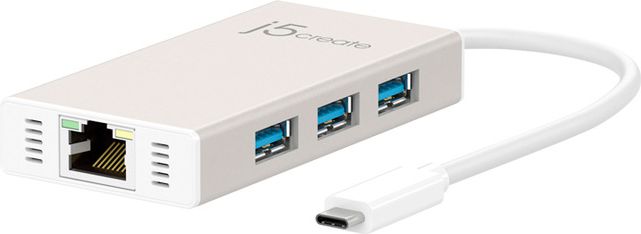 HUB USB j5create 1x RJ-45 + 3x USB-A (JCH471)