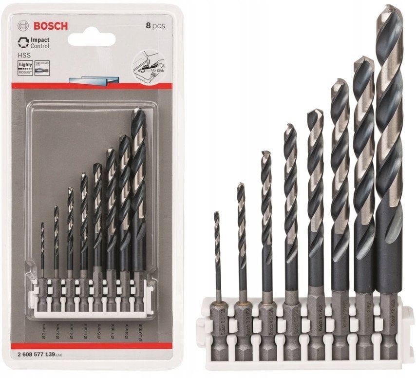 Zest. wierteł HSS Impact Control 8szt.