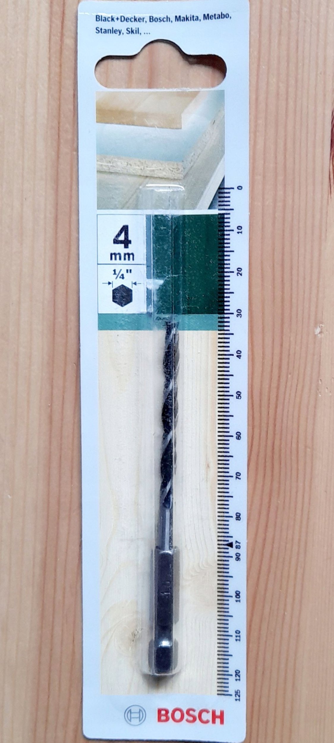 DIY Holzbohrer HSS-R HEX Ø4mm