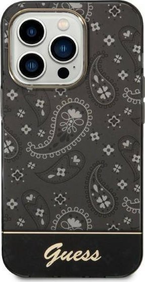 Guess Etui Guess do iPhone 14 Pro Max 6,7" czarny/black hardcase Bandana Paisley