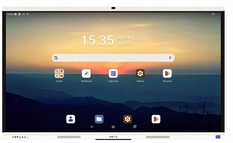 Dotykowy monitor interaktywny METZ 65SG1 65", 4K DLED, Android, Wifi6, uchwyt ścienny, 16GB/256GB, Kamera, Głośniki+suboofer