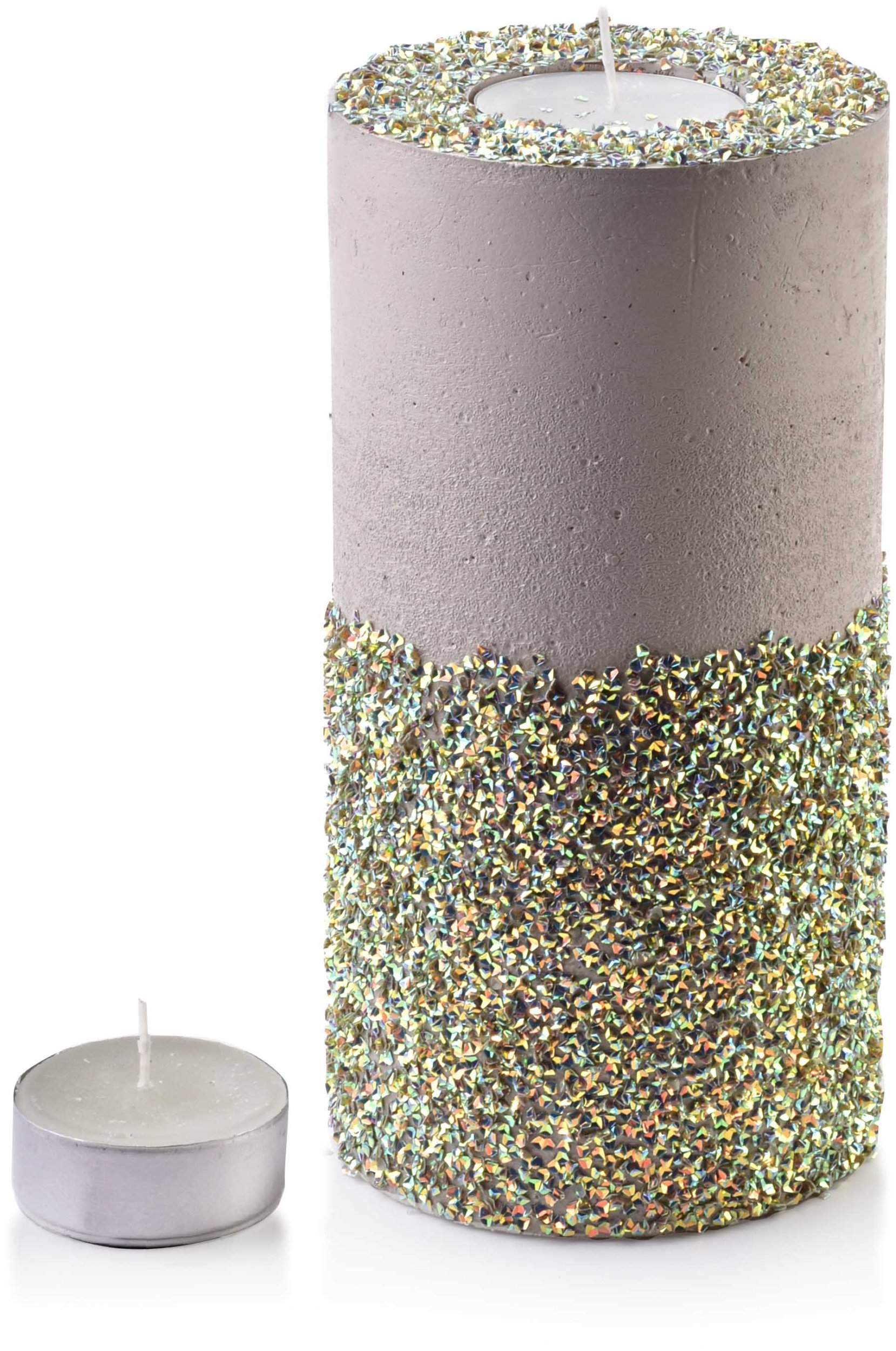 ŚWIECA LAMPION WALEC 120X240 DIAMENT LEN MULTI