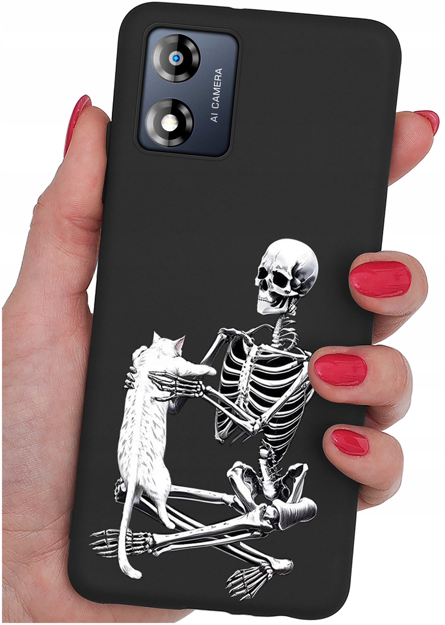 Etui do Motorola Moto E13 WZORY |SILIKONOWE MATT CASE + SZKŁO 9H