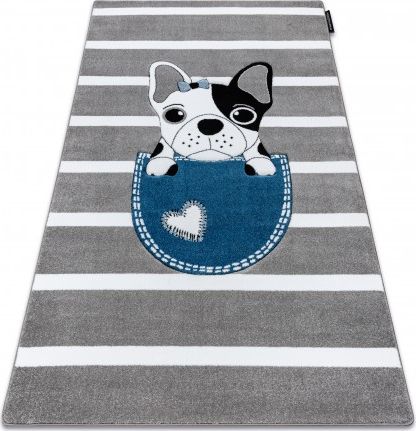 Dywany Łuszczów Dywan PETIT BULLDOG PIES szary, 200x290 cm