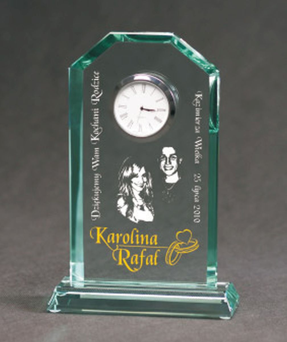 Victoria Sport Trofeum szklane grawerowane z etui +wypełnianie farbą