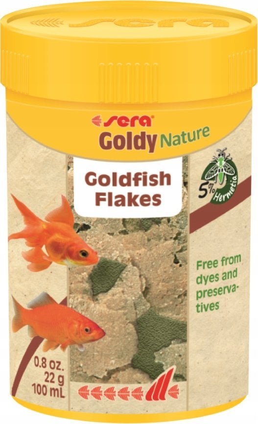 Sera Goldy Nature 100 ml, płatki -pokarm premium