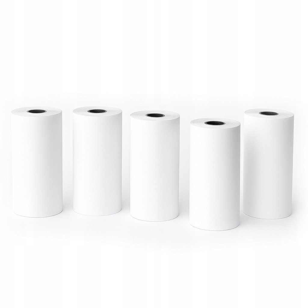 Papier Biały Wkład Wkłady 5x Rolka 53 Mm 53mm X 6,5m Do Love Instant X6 / S1 / Phomemo T02 / M02x